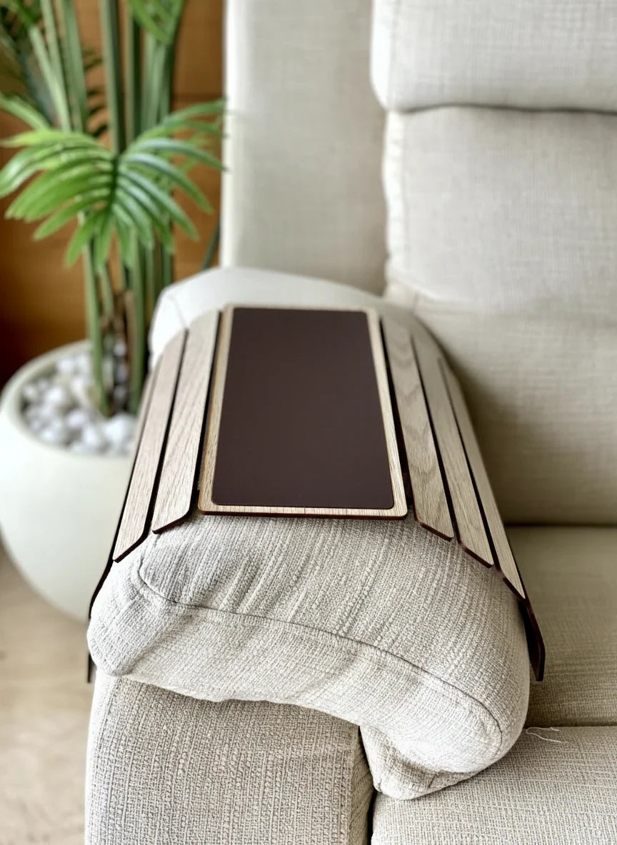 Sofa Armrest Tray | Cream