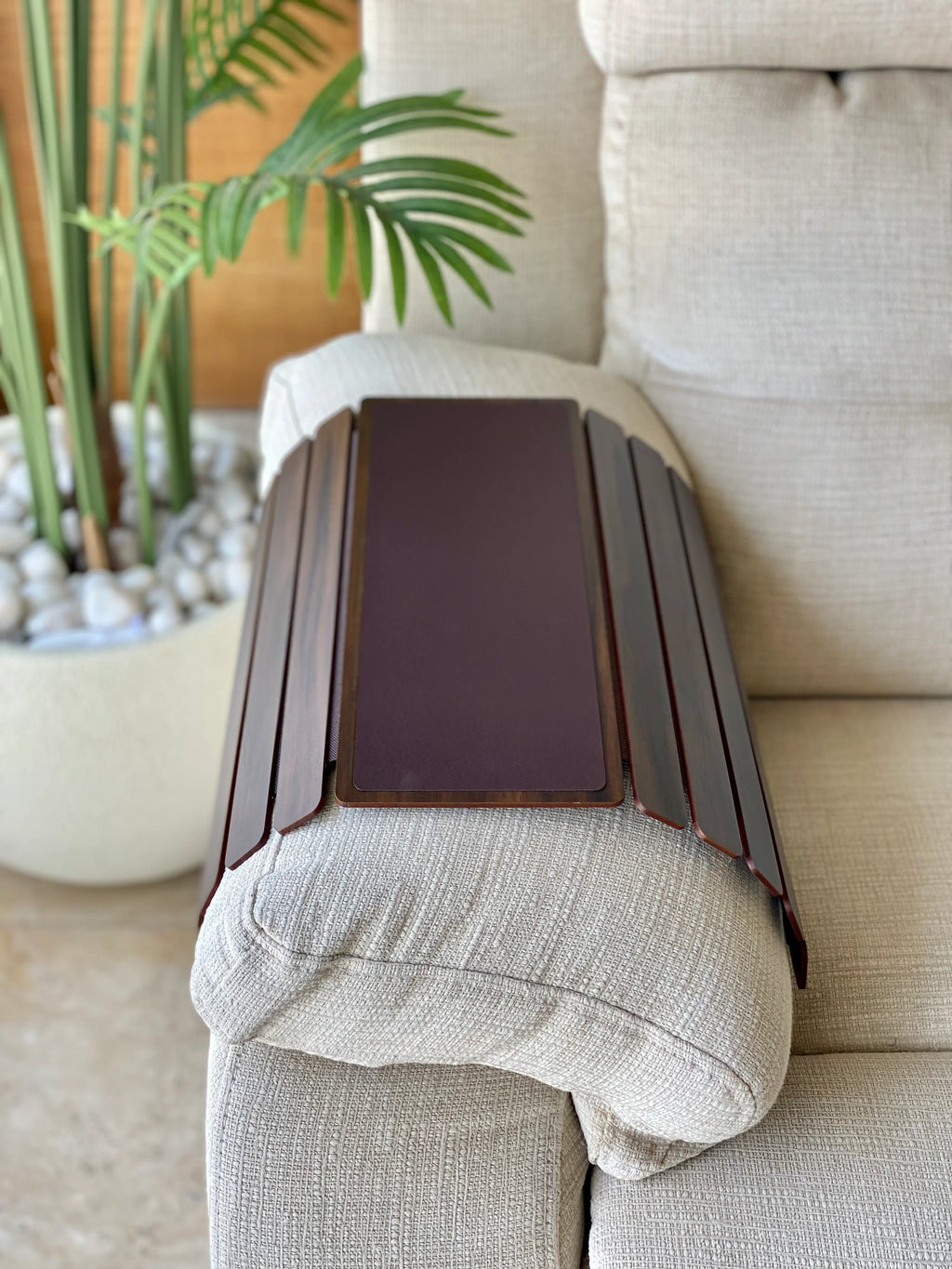 Sofa Armrest Tray | Dark Brown
