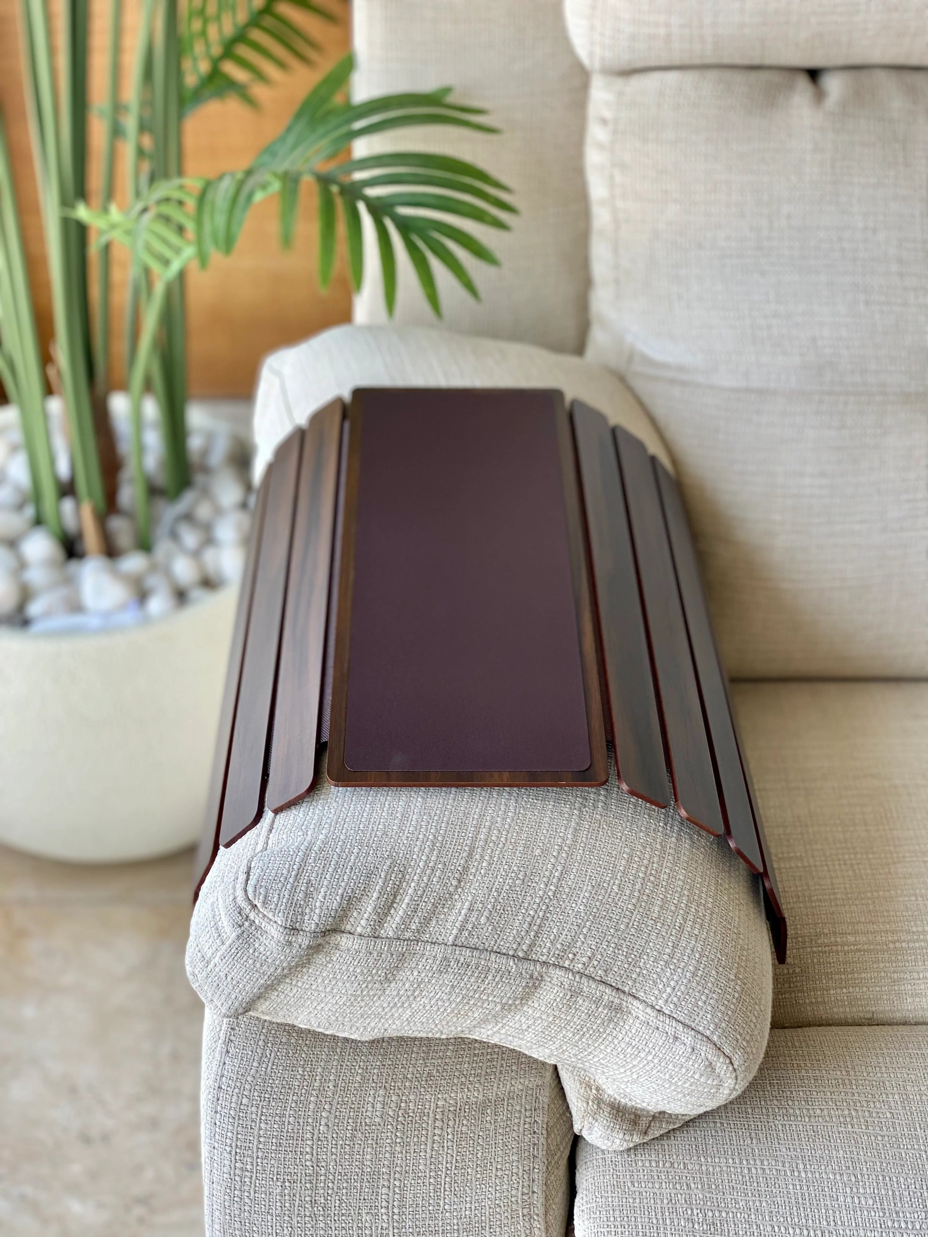 Sofa Armrest Tray | Dark Brown