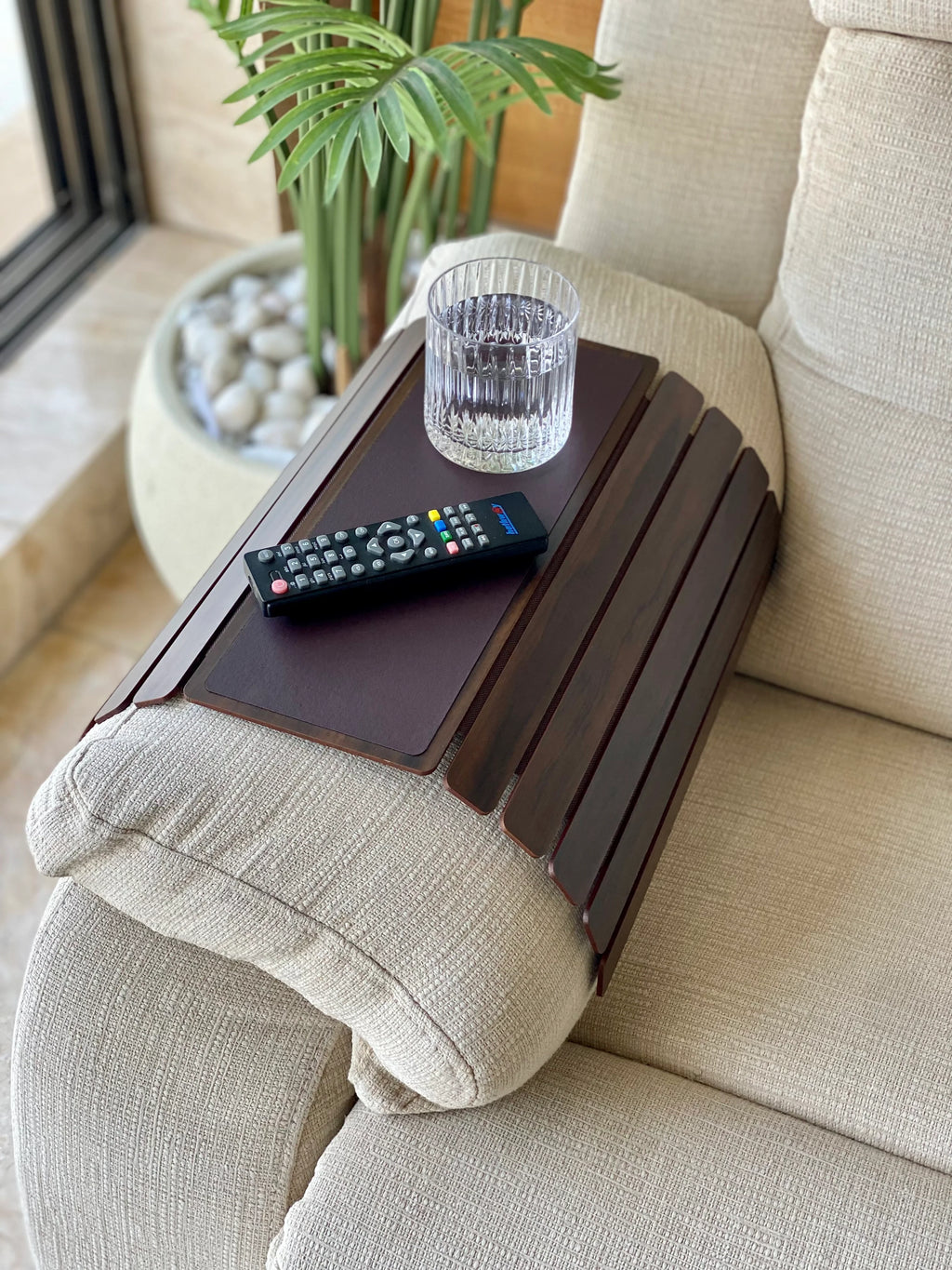 Sofa Armrest Tray | Dark Brown