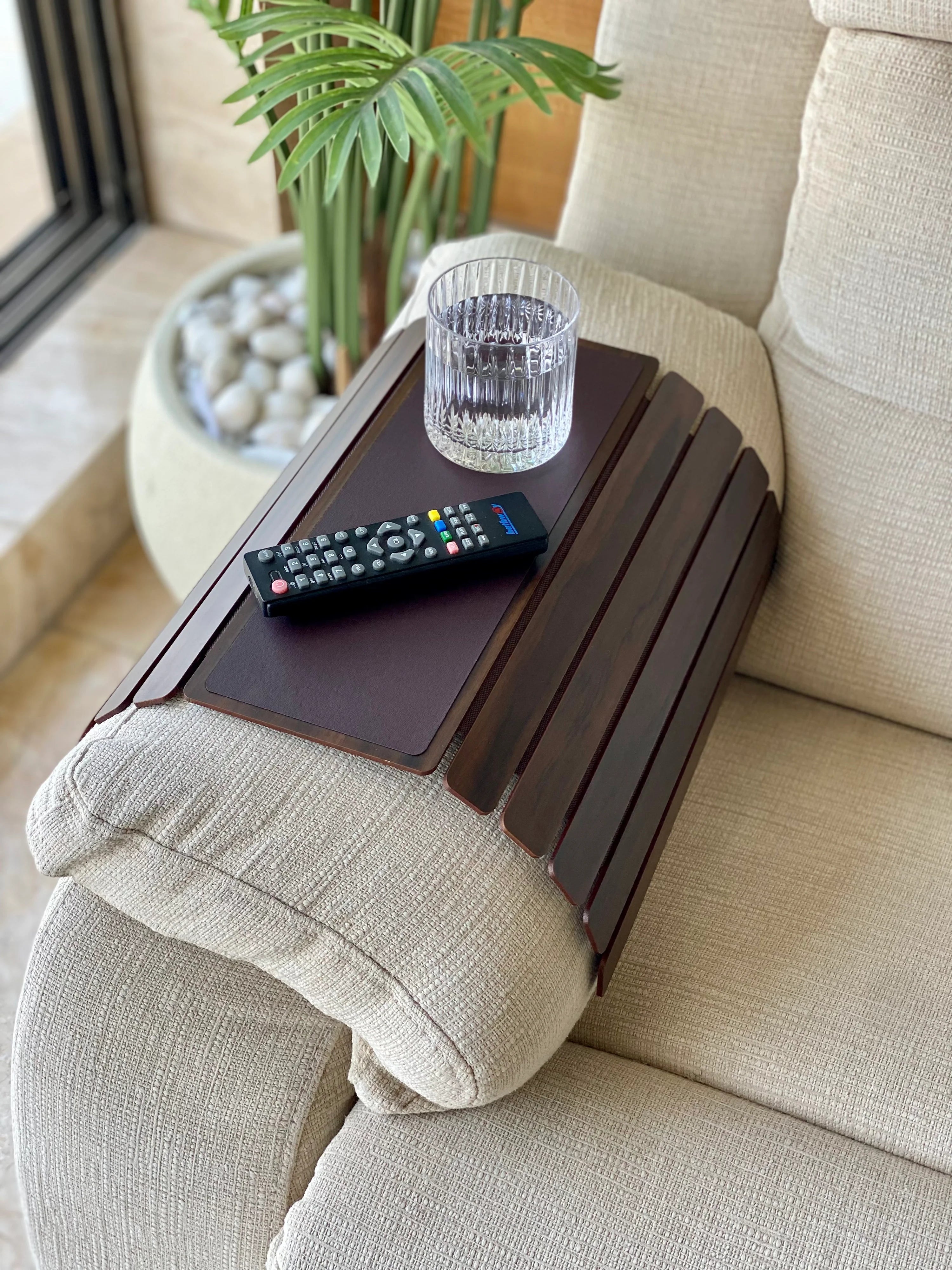 Sofa Armrest Tray | Dark Brown