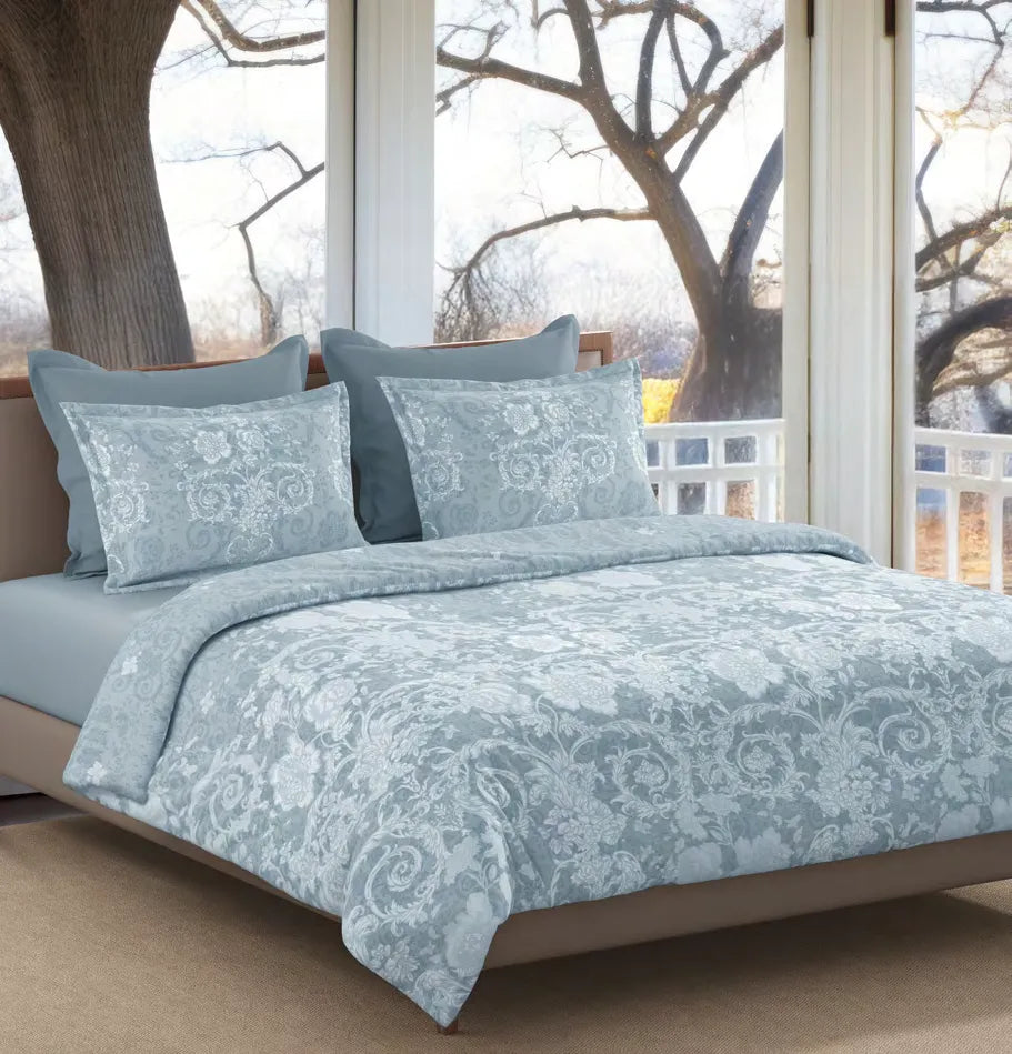 Sansaar Impression Collection-II King Size Bedsheet 2pc Pillow Cover SCROLL