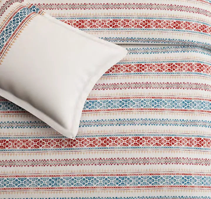 Sansaar Impression Collection-II King Size Bedsheet 2pc Pillow Cover BROOKE STRIPE