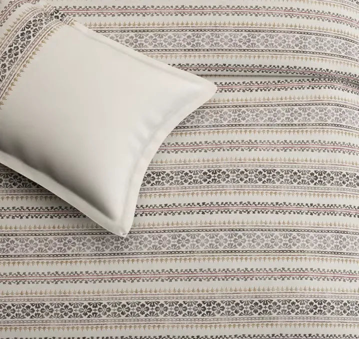 Sansaar Impression Collection-II King Size Bedsheet 2pc Pillow Cover BROOKE STRIPE