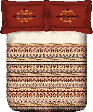 PORTICO Lavender Floral Printed Cotton Super King Bedsheet Set - 274x274cm - 3Pcs - grahsajja