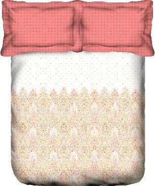 PORTICO Lavender Floral Printed Cotton Super King Bedsheet Set - 274x274cm - 3Pcs - grahsajja