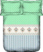 PORTICO Lavender Floral Printed Cotton Super King Bedsheet Set - 274x274cm - 3Pcs - grahsajja