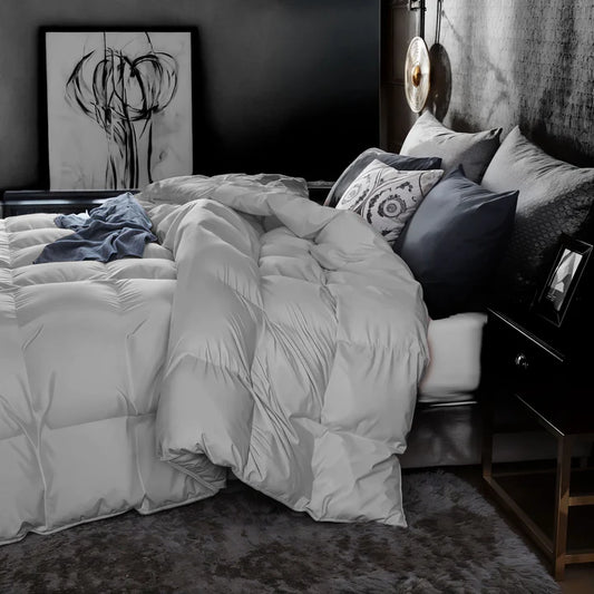 Tevel Down Feather Duvet- 575 GSM Light Grey