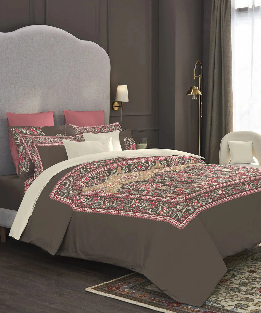 TRIDENT Nectarsoft Elite Collection, King Bedsheet Set, 400TC, 100% Cotton, Malabar Trident