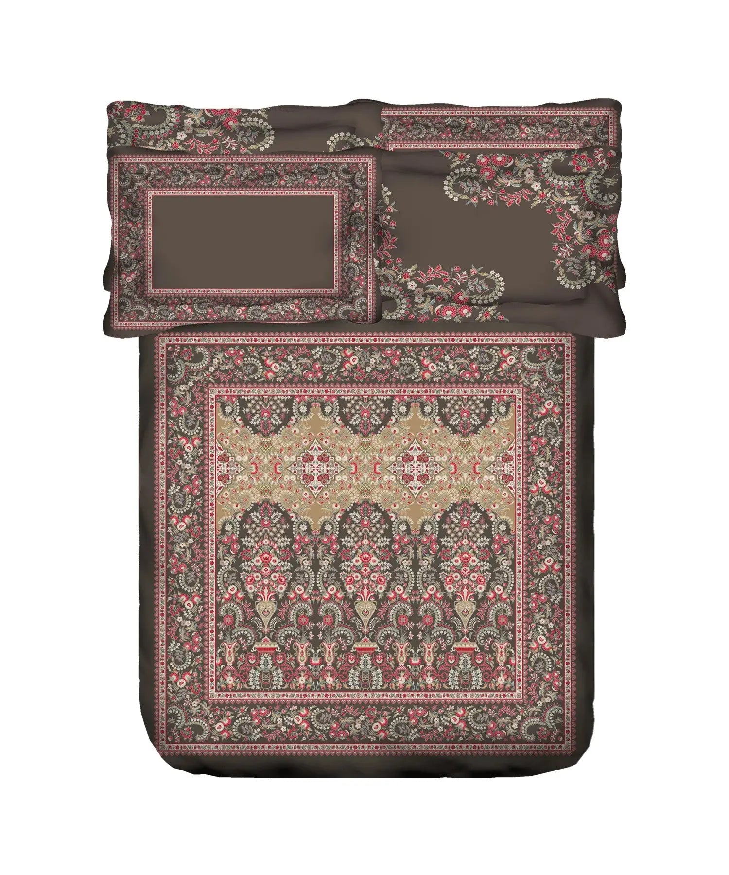 TRIDENT Nectarsoft Elite Collection, King Bedsheet Set, 400TC, 100% Cotton, Malabar Trident