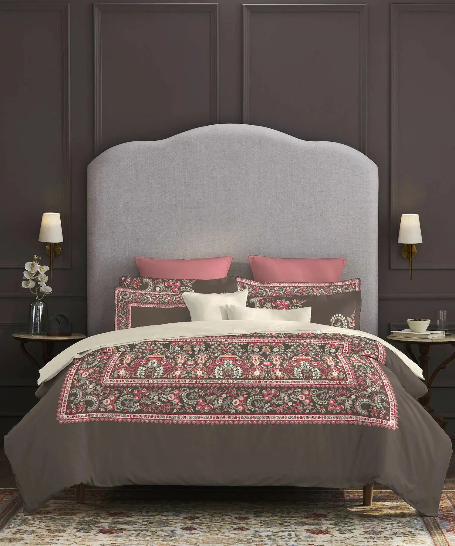 TRIDENT Nectarsoft Elite Collection, King Bedsheet Set, 400TC, 100% Cotton, Malabar Trident