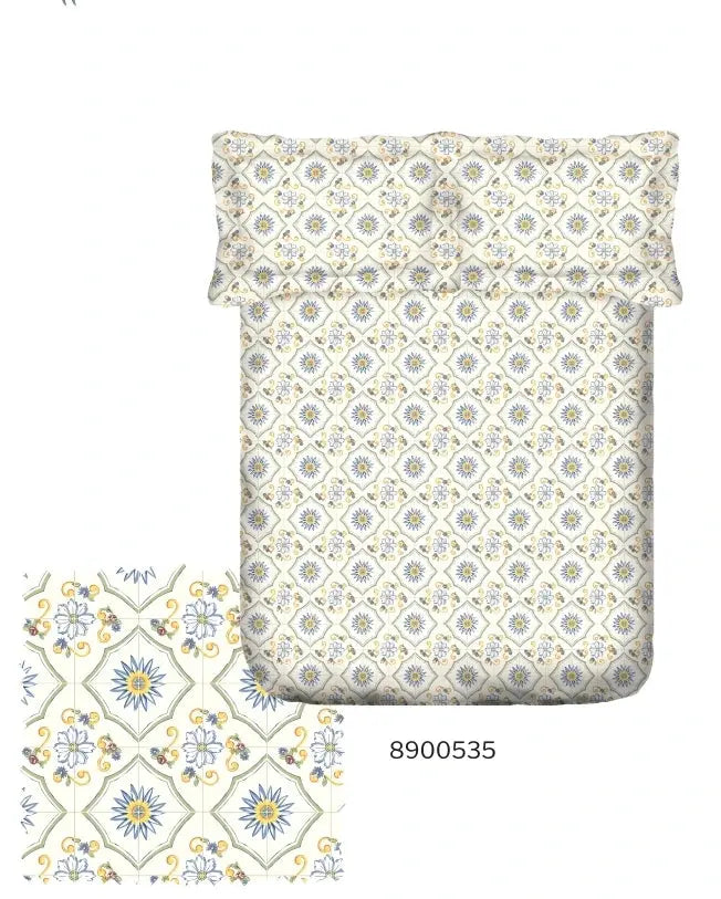 PORTICO MARVELLA Cotton Single bed size 150cmx224cm 144TC Printed 2Pcs  Bedsheet SS2025 Portico