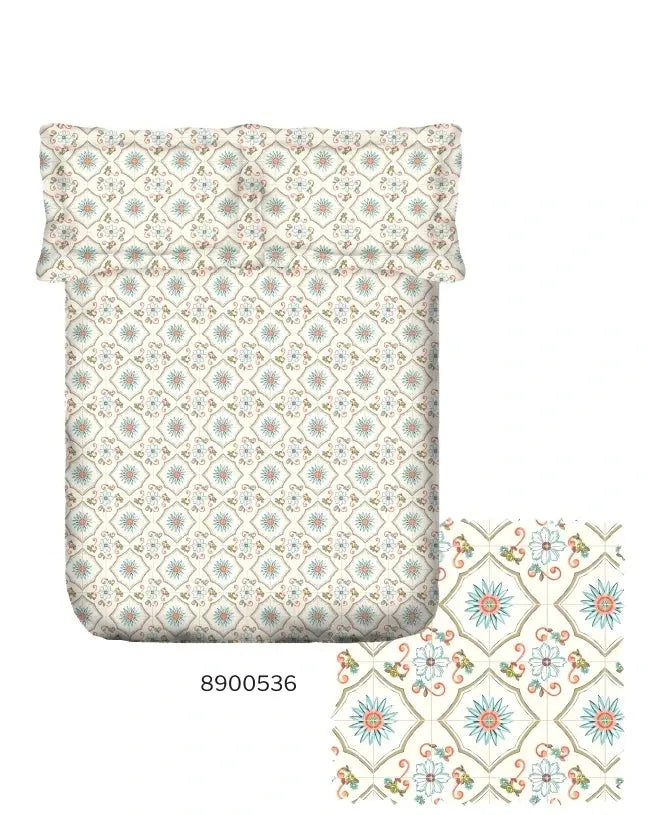 PORTICO MARVELLA Cotton Single bed size 150cmx224cm 144TC Printed 2Pcs  Bedsheet SS2025 Portico