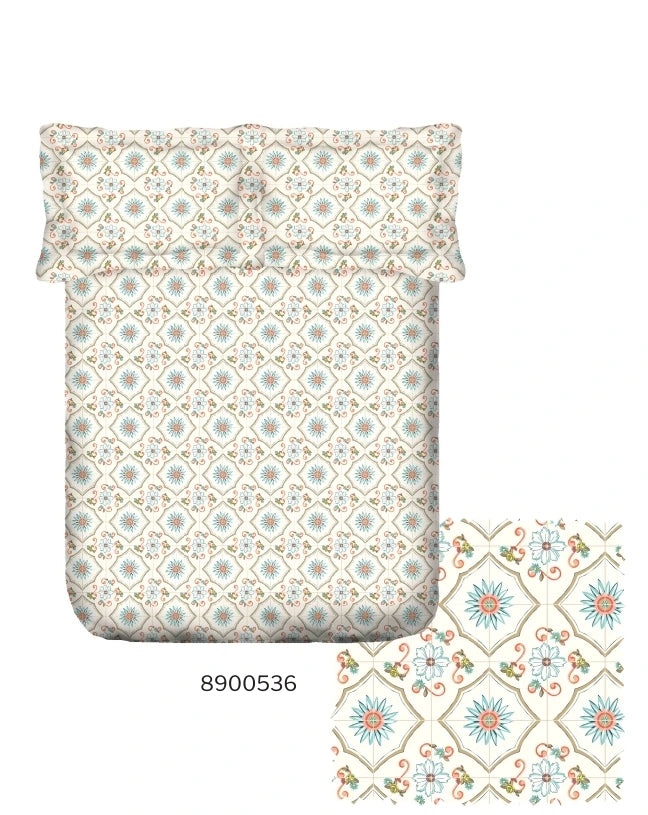 PORTICO MARVELLA Cotton Single bed size 150cmx224cm 144TC Printed 2Pcs  Bedsheet SS2025