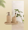 Myra Polyresin Soap Dispenser Beige