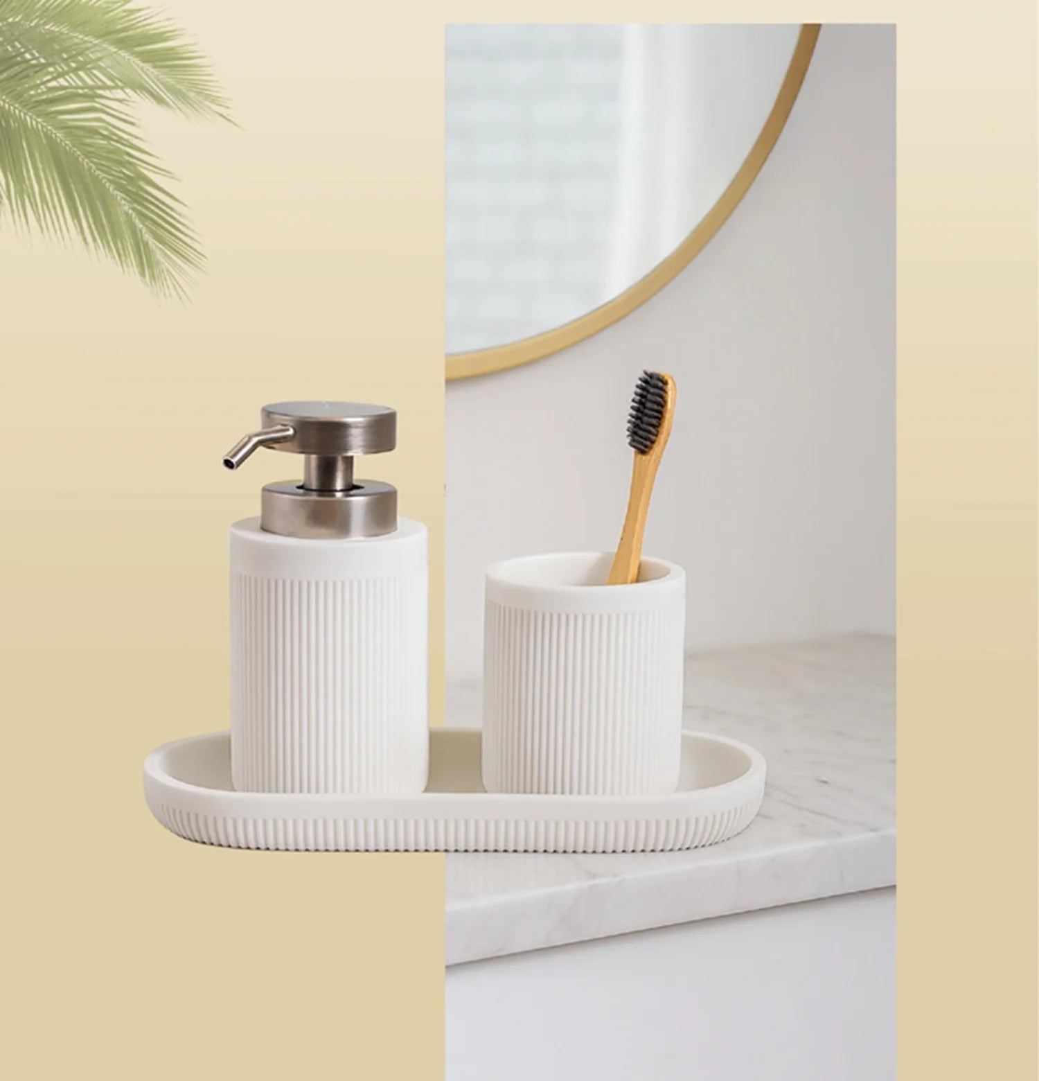 Myra Polyresin Soap Dispenser White