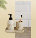 Myra Polyresin Soap Dispenser Beige