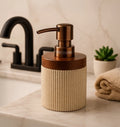 Myra Polyresin Soap Dispenser Beige