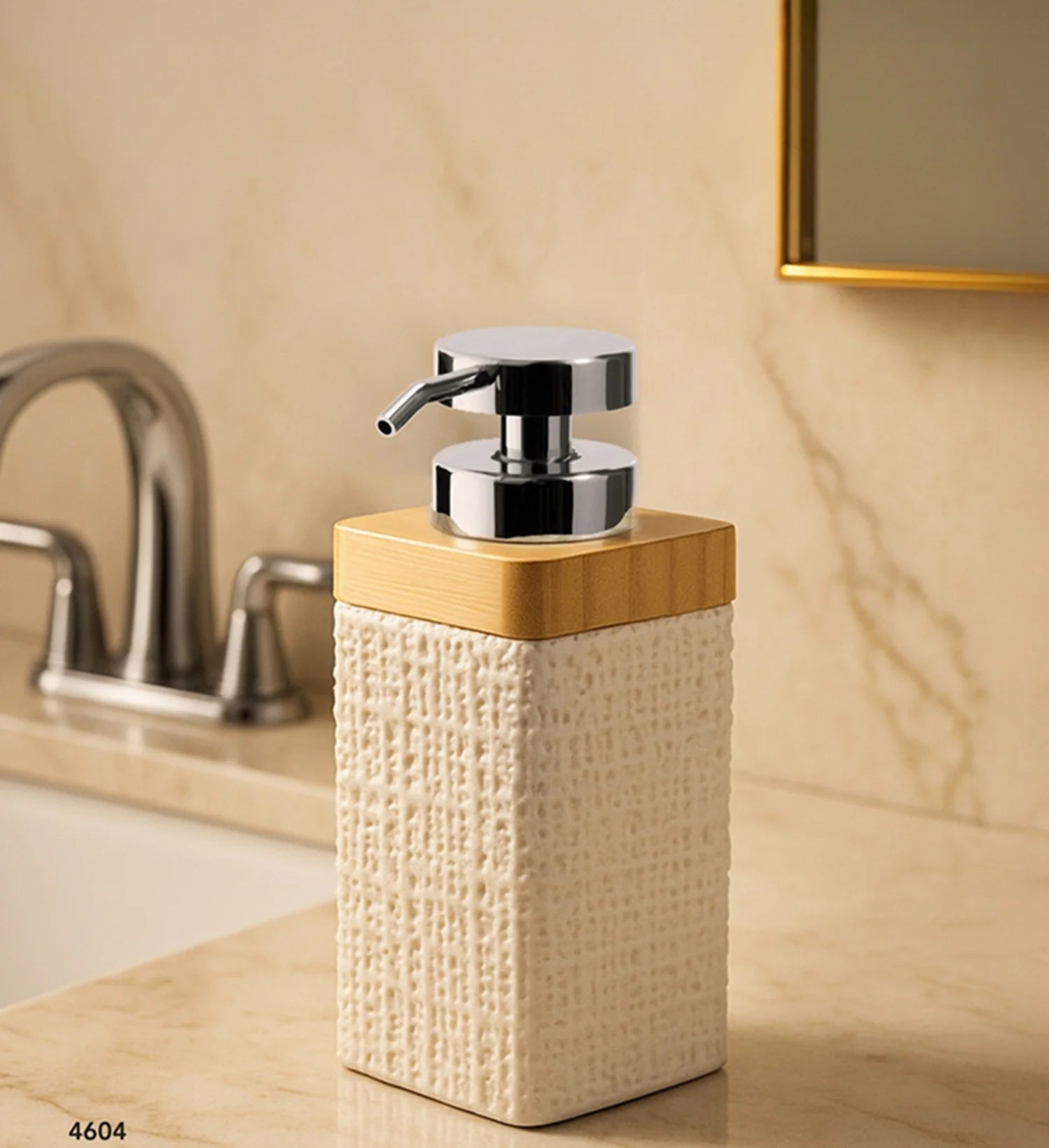 Myra Polyresin Soap Dispenser Beige