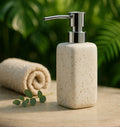 Myra Polyresin Soap Dispenser Beige