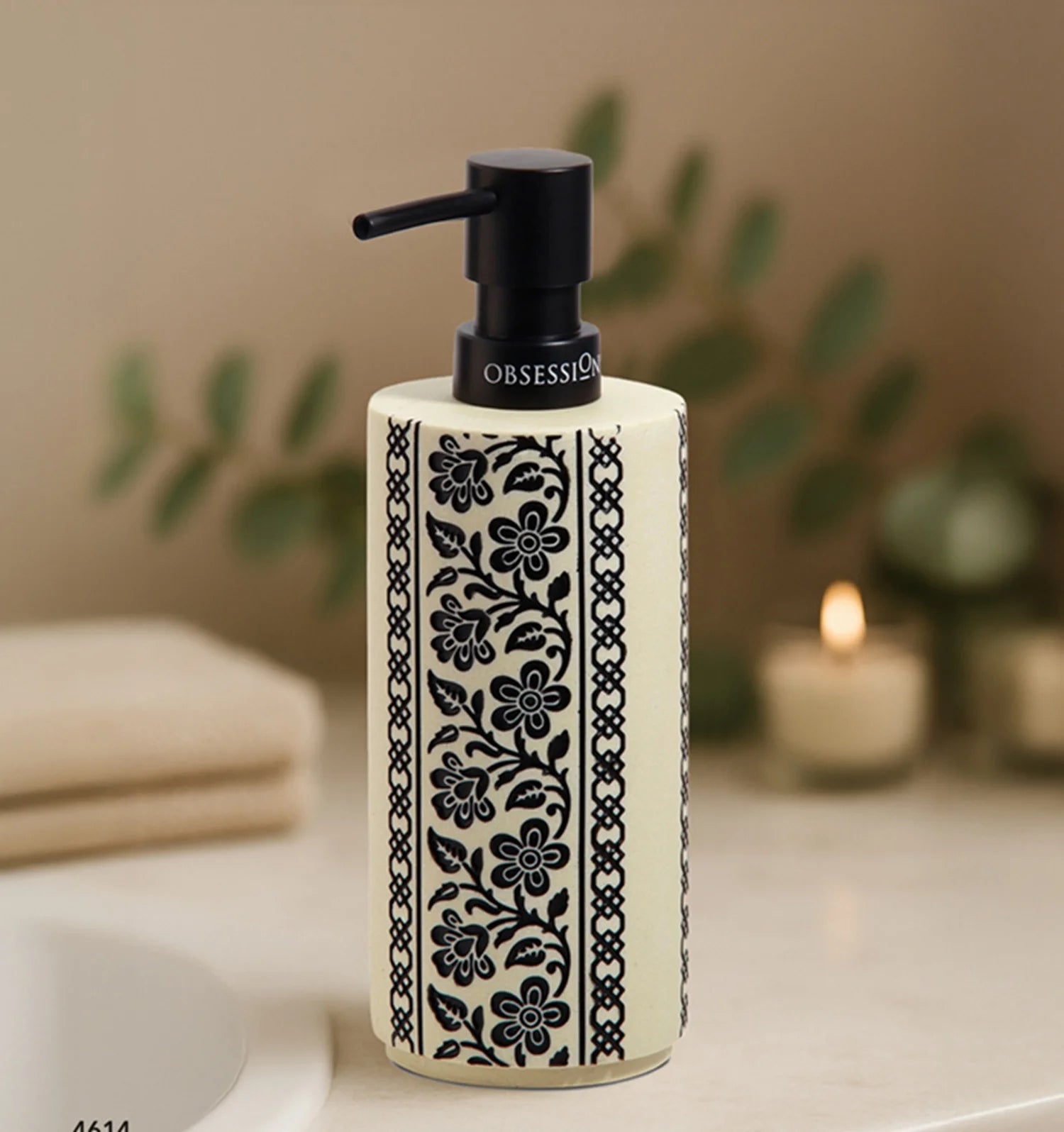 Myra Polyresin Soap Dispenser Floral