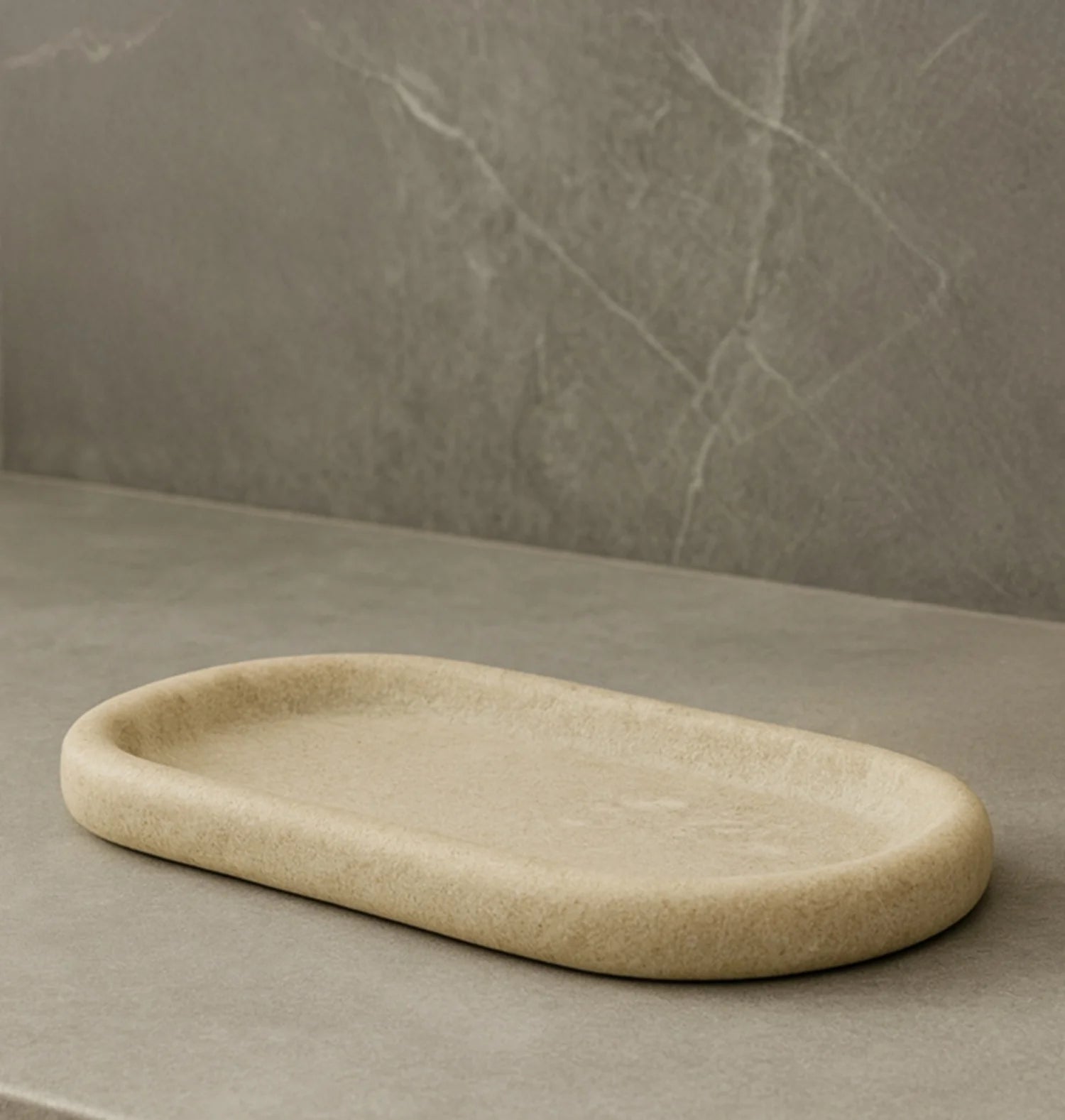 Myra Polyresin Soap Dispenser Beige