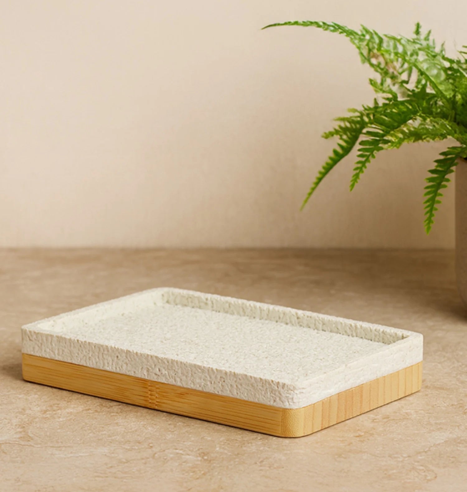 Myra Polyresin Soap Dispenser Beige