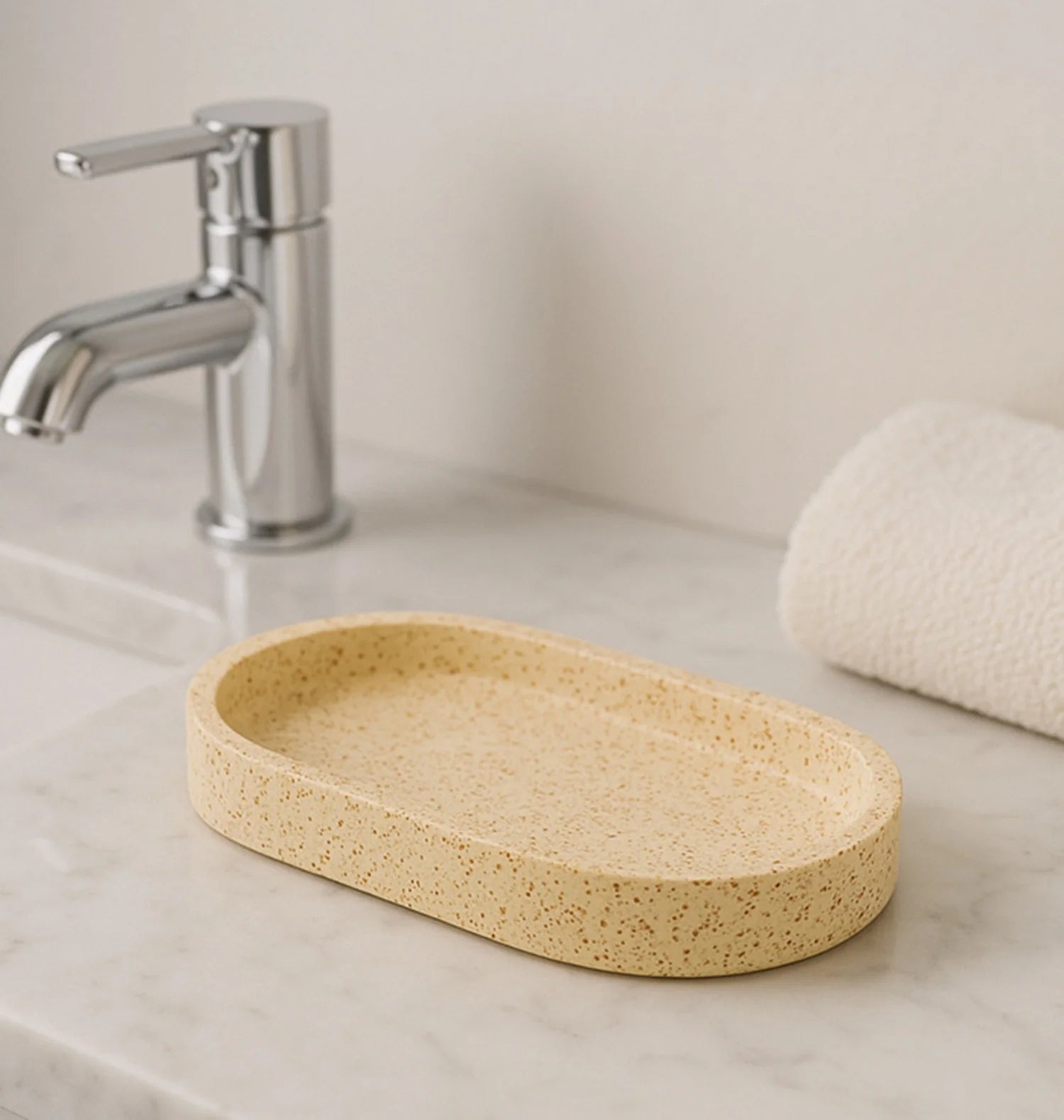 Myra Polyresin Soap Dispenser Beige