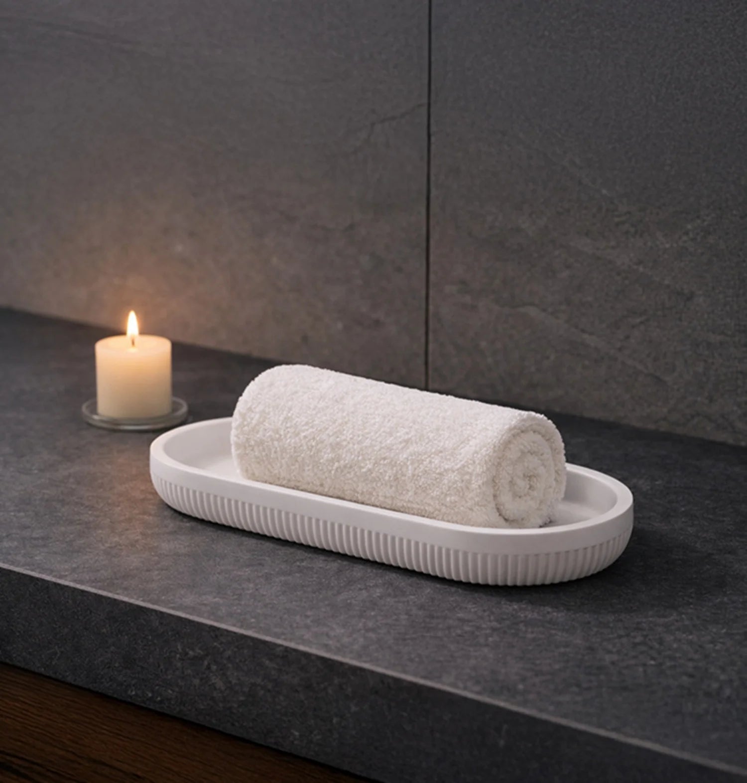 Myra Polyresin Soap Dispenser White