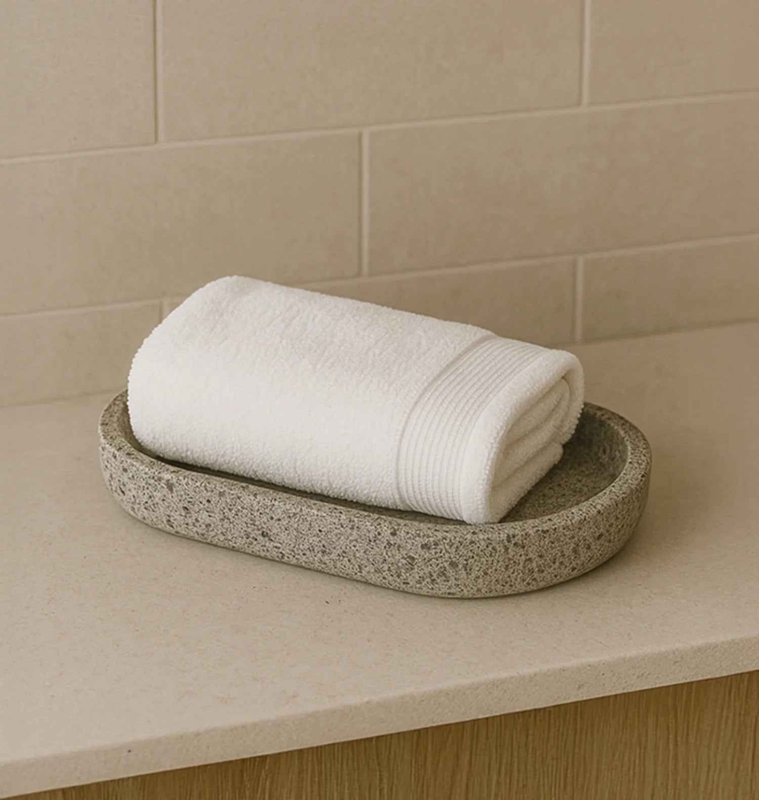 Myra Polyresin Soap Dispenser Beige