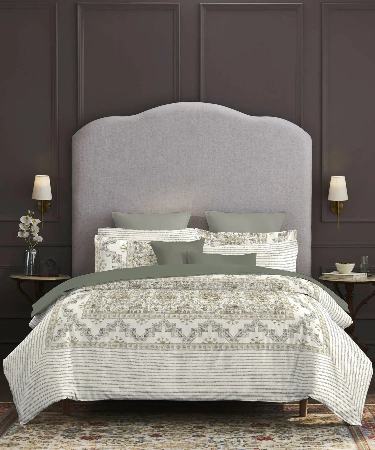 TRIDENT Nectarsoft Elite Collection, King Bedsheet Set, 400TC, 100% Cotton, Mirage Trident