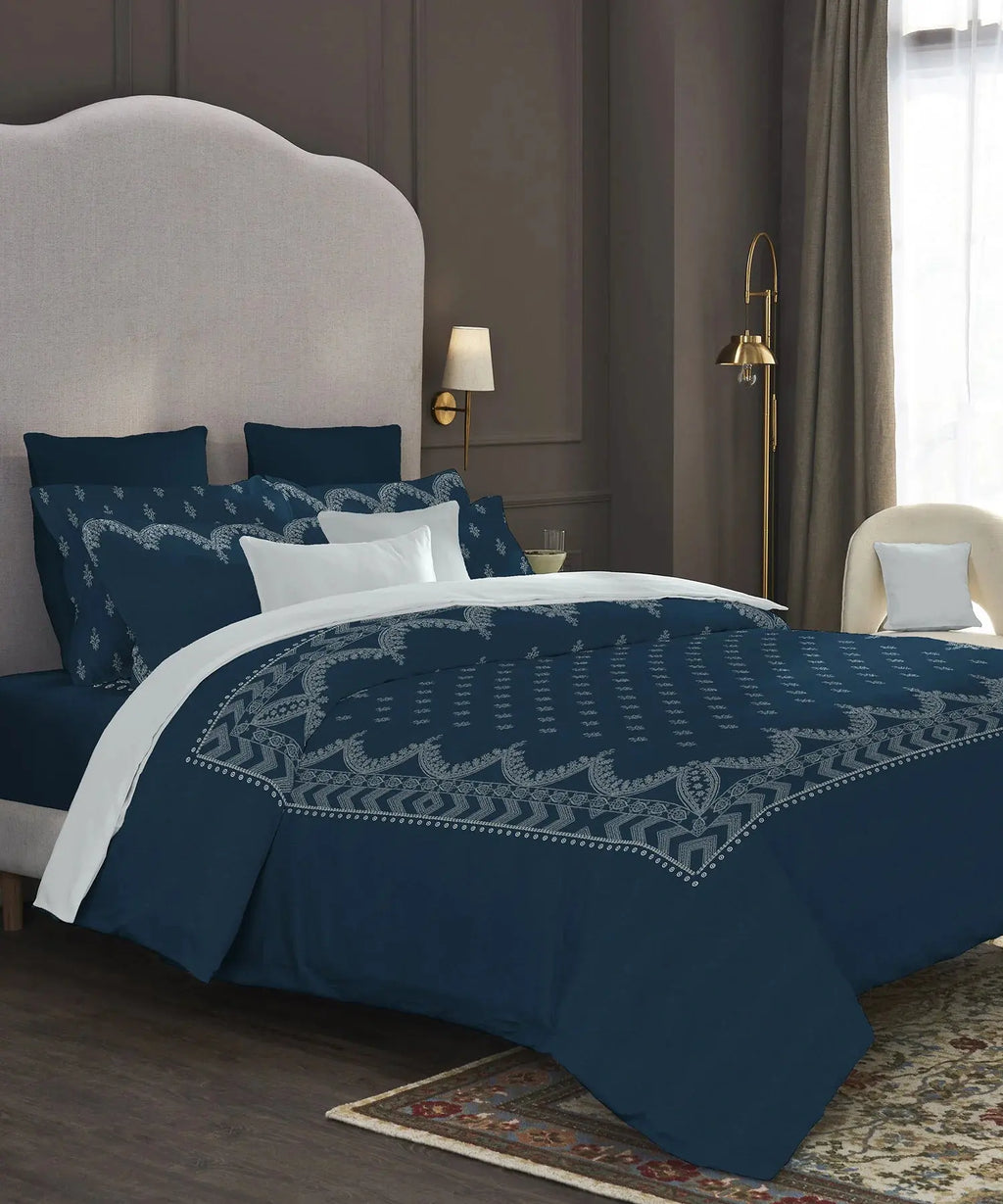 TRIDENT Nectarsoft Elite Collection, King Bedsheet Set, 400TC, 100% Cotton, Regal Trident