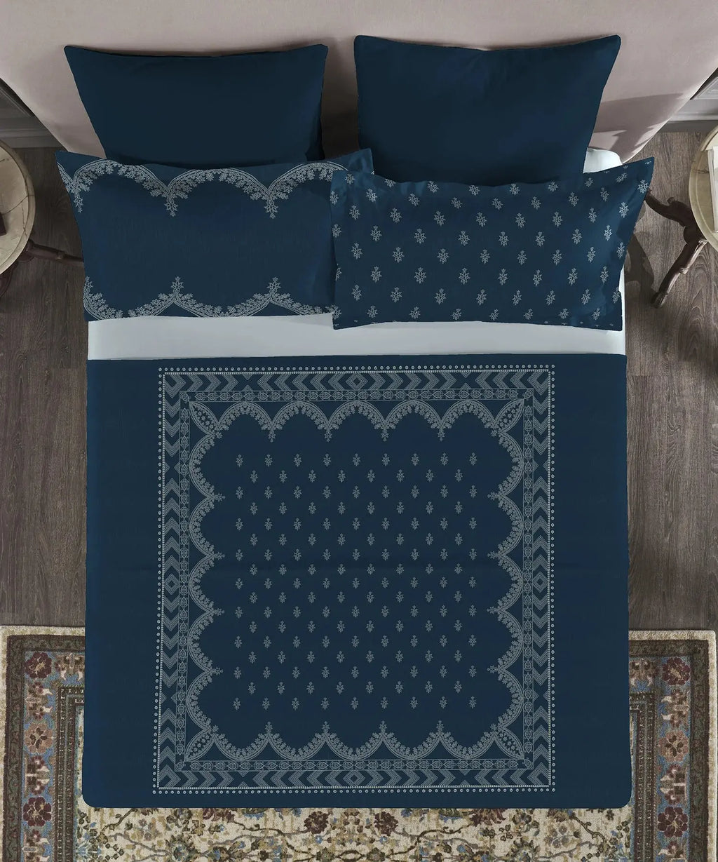 TRIDENT Nectarsoft Elite Collection, King Bedsheet Set, 400TC, 100% Cotton, Regal Trident