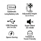 All Day Wireless™ Rechargeable Folding Fan grahsajja