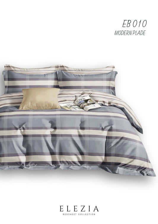 La Casa Printed bedsheet Elezia Collection KingSize bedsheet 2pcPillow Cover Modern Plade Br