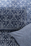 Printed Bedsheet Pastel Jaal Print Blue 90 x 108inch - grahsajja