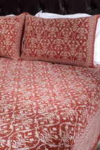 Printed Bedsheet Pastel Jaal Print Orange 90 x 108inch - grahsajja