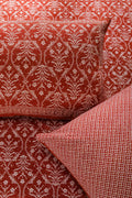 Printed Bedsheet Pastel Jaal Print Orange 90 x 108inch - grahsajja