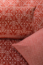 Printed Bedsheet Pastel Jaal Print Orange 90 x 108inch - grahsajja