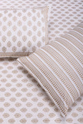 Pastel Jameela Booti White Cotton Bedsheet 90 x 108 in - grahsajja