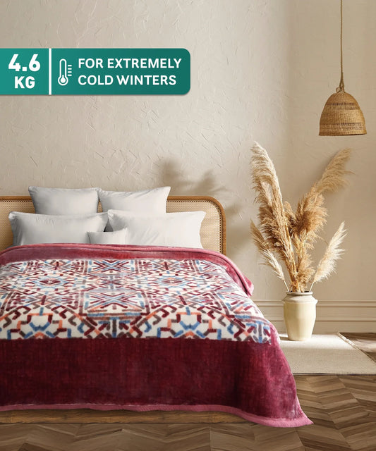 Sanskriti Double Mink Blanket, Phulkari| 4.6 KG