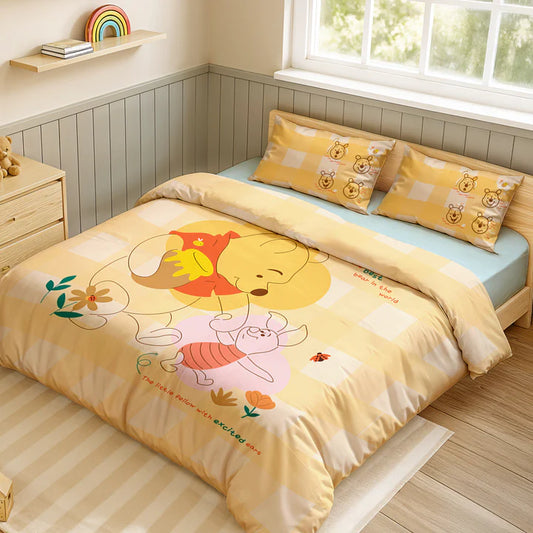 Disney Winnie The Pooh Digital Printed 300TC Cotton Bedsheet