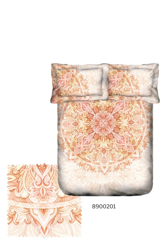 Portico Facests Ceramica Printed Super King Size Double Bedsheet with 2pc Pillow Cover
