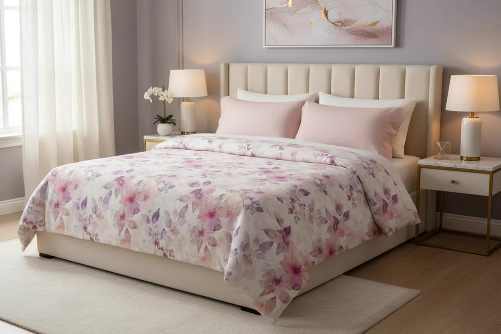 Portico Facets Ceramica Super King Bedsheet with 2 Pillow Covers