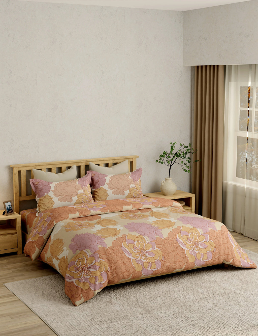 Portico Eclectic 250TC Super King Cotton Bedsheet SS2026 - Design 7