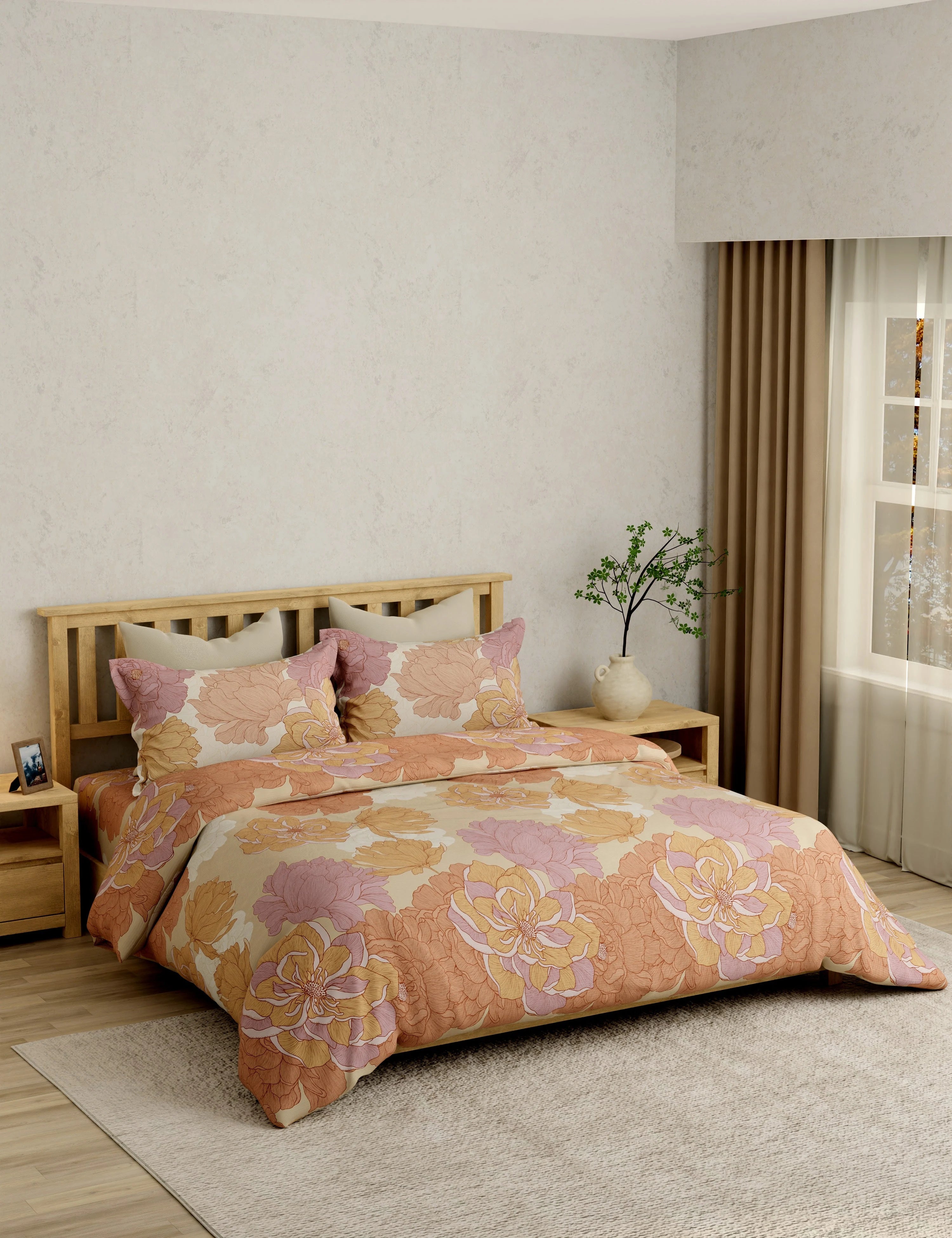 Portico Eclectic 250TC Super King Cotton Bedsheet SS2026 - Design 7