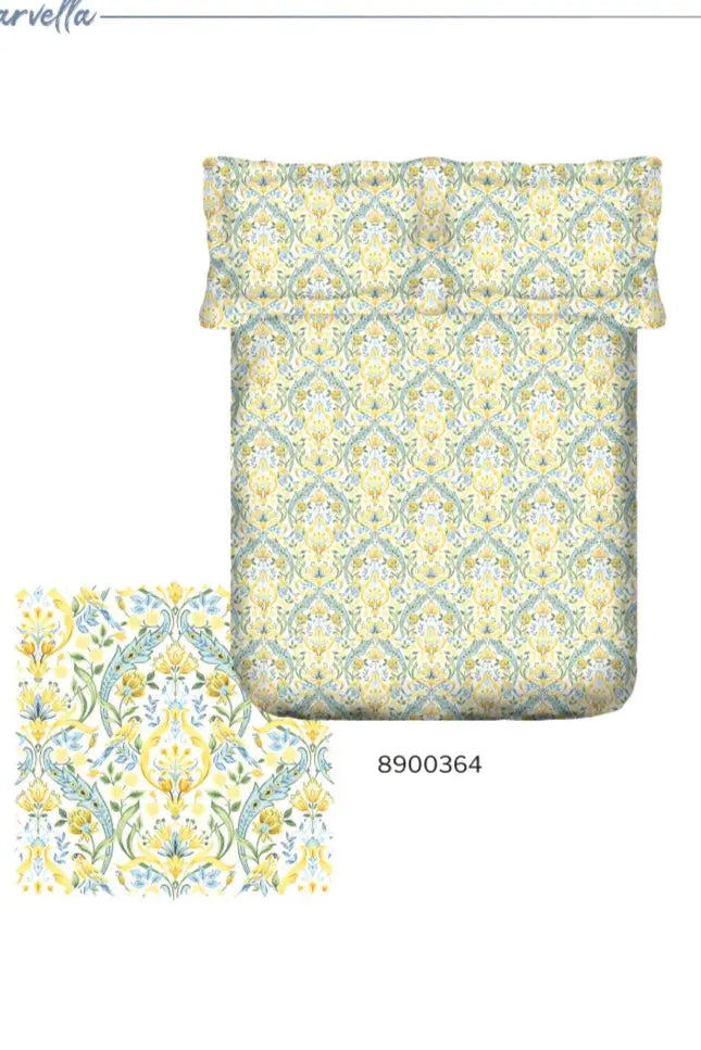 PORTICO MARVELLA Cotton King size 274cmx274cm 144TC Printed 3Pcs  Bedsheet SS2025 Portico