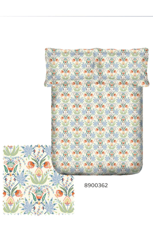PORTICO MARVELLA Cotton King size 274cmx274cm 144TC Printed 3Pcs  Bedsheet SS2025