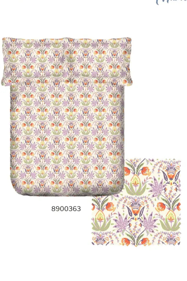 PORTICO MARVELLA Cotton King size 274cmx274cm 144TC Printed 3Pcs  Bedsheet SS2025 Portico