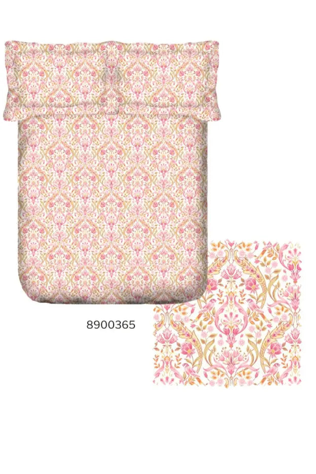 PORTICO MARVELLA Cotton King size 274cmx274cm 144TC Printed 3Pcs  Bedsheet SS2025 Portico